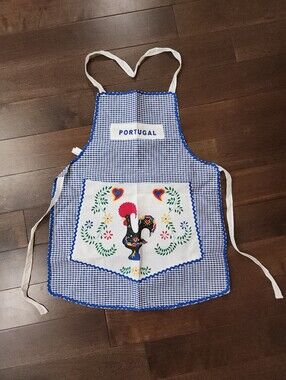 Portugal Traditional Apron 100% Cotton Featuring Rooster
